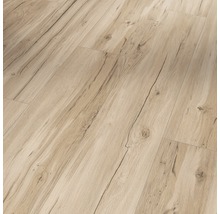 Sol vinyle chêne Memory poncé plancher de maison de campagne liaison clipsée 1209 x 225 x 5.3 mm
