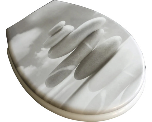 WC-Sitz mit Steindekor