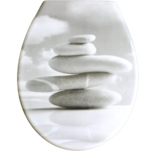 Toilettendeckel mit Steinmotiv