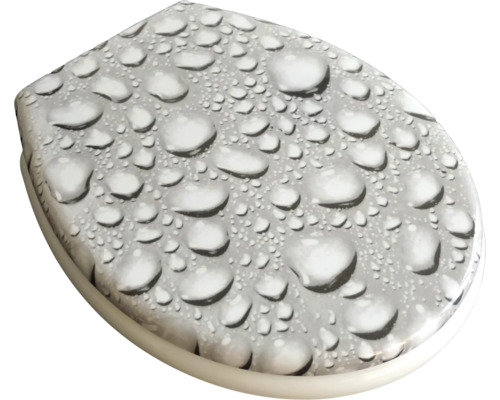Abattant de WC avec motif de gouttes d''eau