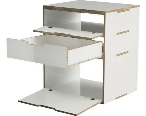 Regal mit Schublade und Fächern