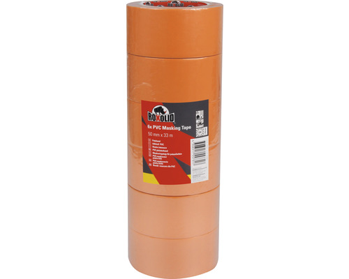 Pack pro ROXOLID ruban adhésif de plâtrage orange 50 mm x 33 m 6 pièces