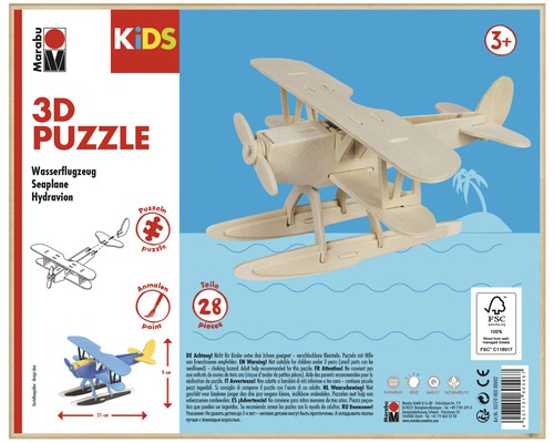 Puzzle 3D hydravion Marabu Kids