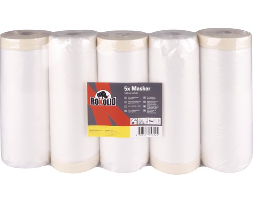 Pack pro ROXOLID ruban de masquage fin 1400 mm x 33 m 5 pièces