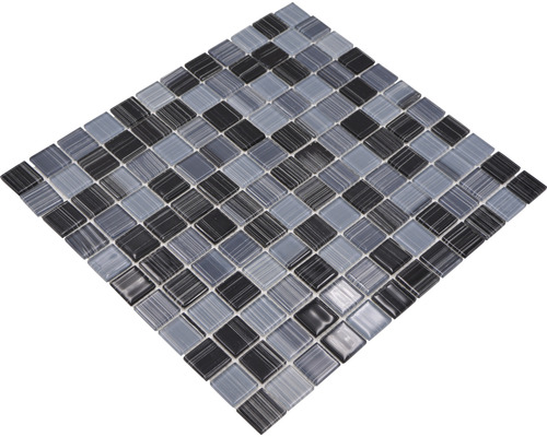 Mosaïque avec carreaux en verre carrés