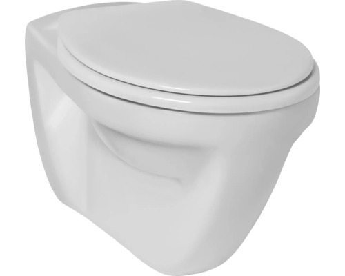 WC suspendu avec couvercle