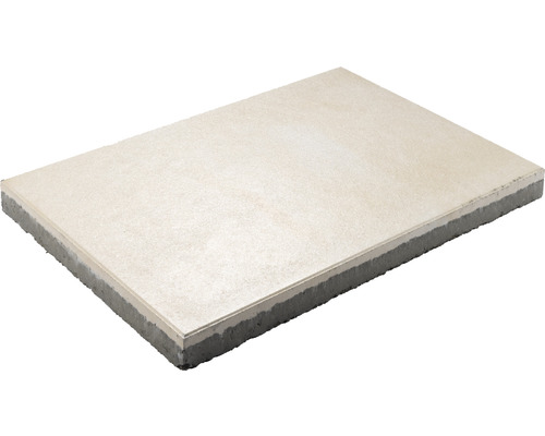 Beton Terrassenplatte Bellastone Crema beige mit Fase 60 x 40 x 4,5 cm Betonpflasterstein mit strukturierter Oberfläche