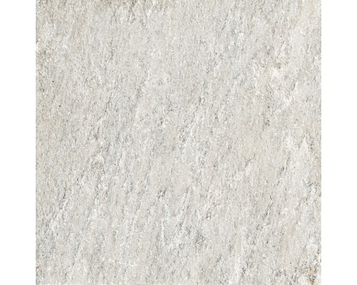 Quadratische, helle Keramikfliese mit Steinoptik