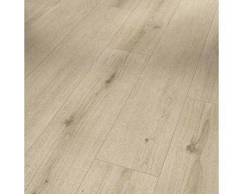 Sol design Modular ONE chêne Urban clair cérusé plancher de maison de campagne liaison clipsée 1285 x 194 x 8.0 mm