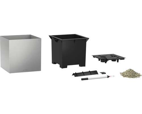 Bac à plantes Lechuza Cube avec accessoires