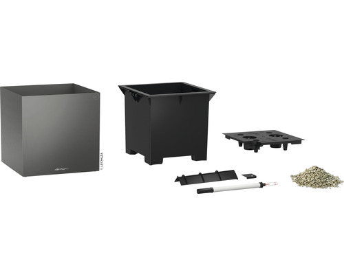 Ensemble complet de bac à fleurs avec système d''irrigation et accessoires