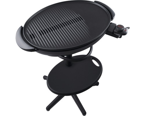 Elektrischer Standgrill mit Grillfläche und Ablage