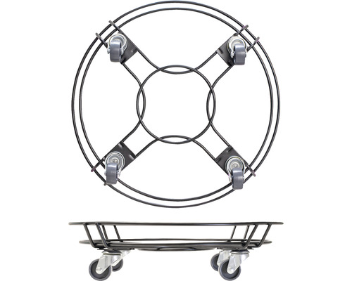 Support à plantes roulant en métal avec quatre roulettes pour l''intérieur