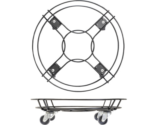 Chariot à plantes en métal avec roulettes