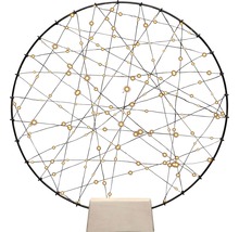 Lampe décorative avec design circulaire et points lumineux filigranes