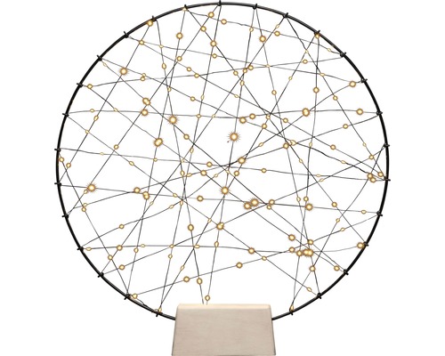 Lampe décorative avec design circulaire et points lumineux filigranes