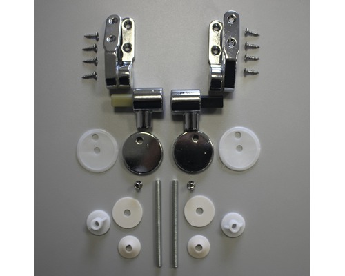 Befestigungsset für WC-Deckel mit Schrauben und Abdeckungen