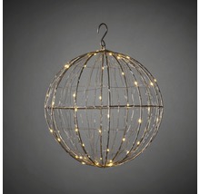 Boule décorative en métal avec lumières à suspendre