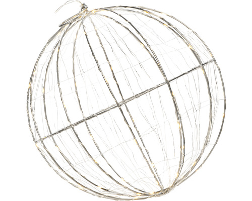 Boule lumineuse décorative avec cadre métallique et lumières