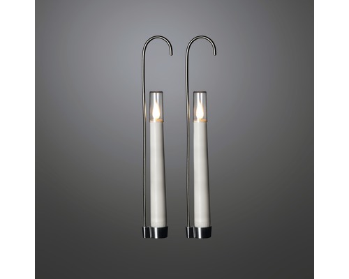 LED Kerze mit Halterung Konstsmide 2er-Set inkl. Fernbedienung und Timer -  HORNBACH