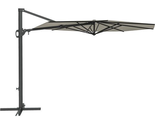 Freiarm-Sonnenschirm mit Fusskreuz für den Garten oder die Terrasse