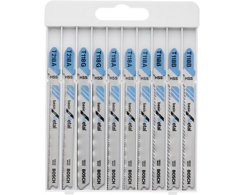 Lames de scie sauteuse Bosch pour métal, différents types dans un seul emballage