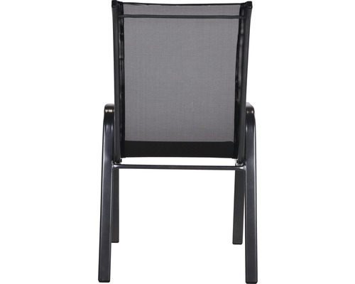 Gartenstuhl mit Aluminiumgestell und Textilbespannung, Rückansicht