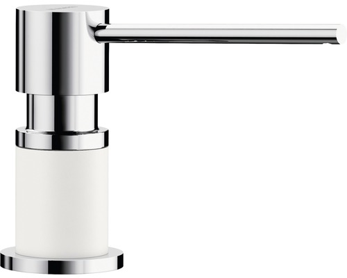 Distributeur de liquide vaisselle BLANCO Silgranit blanc/chrome 525814