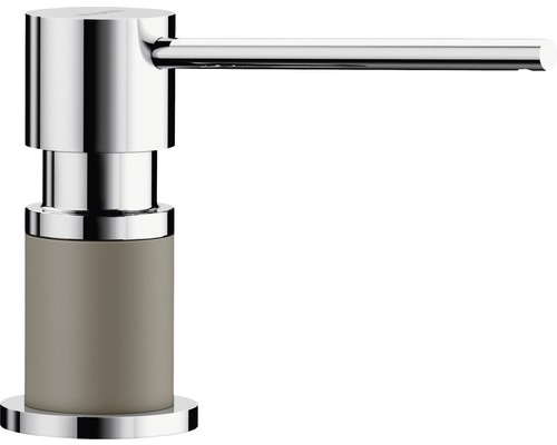 Distributeur de liquide vaisselle Blanco LATO laiton style Silgranit truffe/chrome 525816