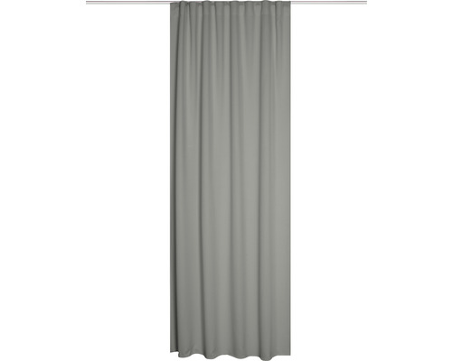 Vorhang mit Universalband Blacky grau 135x245 cm schwer entflammbar