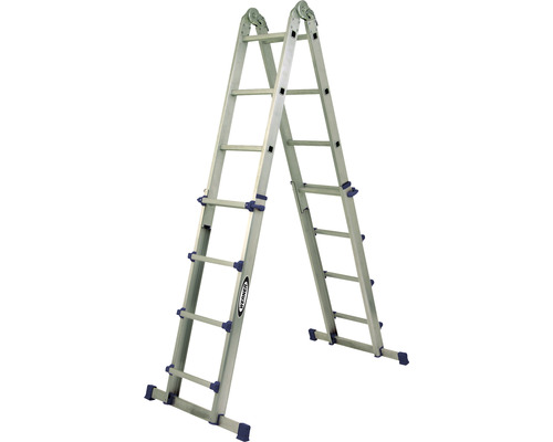 WERNER Teleskopleiter Aluminium 4 x 4 Sprossen Arbeitshöhe 4,3 m WERNER Teleskopleiter Aluminium 4 x 4 Sprossen Arbeitshöhe 4,3 m