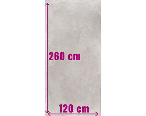 Carrelage sol et mur XXL Greenwich greige gris mat 120 x 260 cm 6 mm