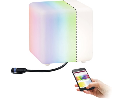 Luminaire cubique avec câble et commande par smartphone