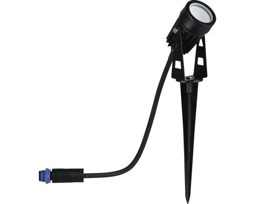 Spot LED Paulmann Plug & Shine avec piquet de terre spot individuel IP44 3W 150 lm 3000 K blanc chaud hxØ 260x42 mm noir 24 V