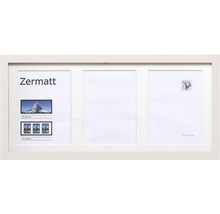 Objektrahmen Holz Zermatt weiss 50x23 cm 3 Fotos 13x18 cm