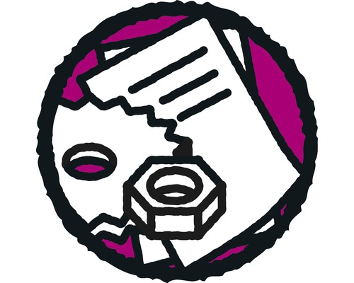 Couvercle de bac de remplissage pour Classico Premium Ø 70 cm plastique noir Symbole pour installation planifiée