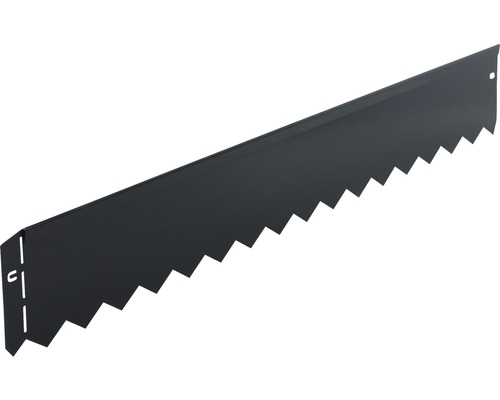 Bordure de pelouse serra 103 x 12 cm anthracite Bordure de pelouse en métal avec motif en zigzag
