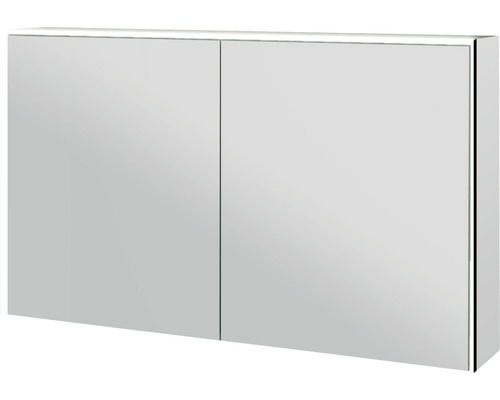 Armoire de toilette à LED Baden Haus Space lxhxp 120x70x20 cm réfléchissant Armoire de toilette à miroir avec deux portes pour la salle de bain