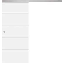 Schiebetürblatt weisslack Perla 05 für Alubeschlag Selir (ähnlich RAL 9010) 2030x950x40 mm DIN Links/Rechts