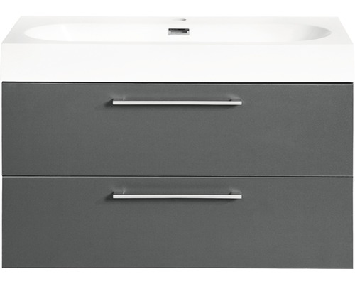 Lavabo avec armoire Differnz SOMERO lxhxp 60x54x38 cm couleur de la façade anthracite 36.104.78