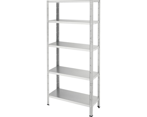 Étagère à emboîter Kaiserthal galvanisée 1600x750x300 mm 5 tablettes capacité de charge 250 kg Étagère à emboîter Kaiserthal galvanisée 1600x750x300 mm 5 tablettes capacité de charge 250 kg
