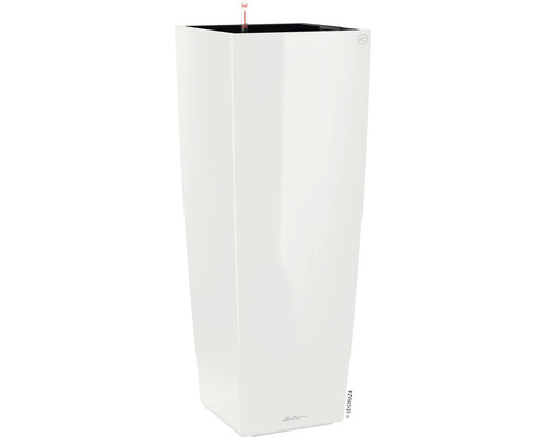 Vase Lechuza Cubico Alto 40 kit complet H 105 cm blanc