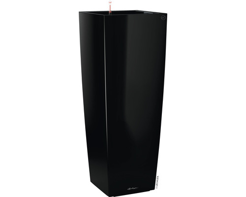 Vase Lechuza Cubico Alto 40 kit complet H 105 cm noir