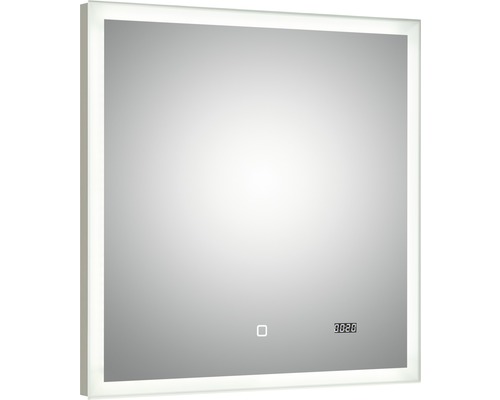Miroir de salle de bains à LED avec horloge Pelipal Filo Rustico 70x70 cm IP44