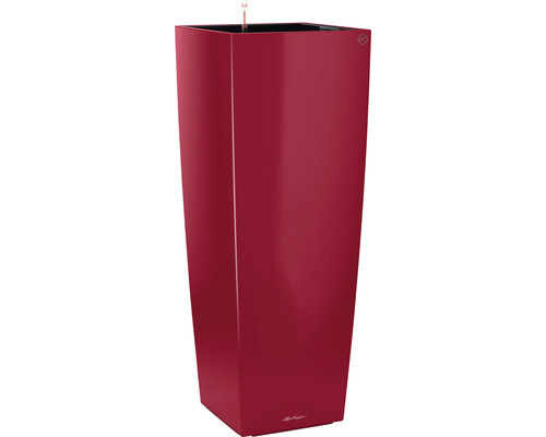 Vase Lechuza Cubico Alto 40 kit complet H 105 cm rouge