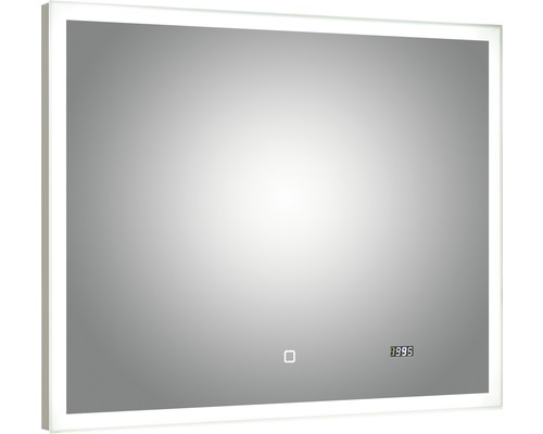 LED Lichtspiegel mit Uhr pelipal Filo Rustico 70x90 cm IP44