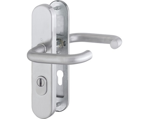 Hoppe Schutz-Drückergarnitur PZ 3663900 Paris E138Z/3332ZA/3330 Lochabstand 72 mm Edelstahl mit Zylinderabdeckung