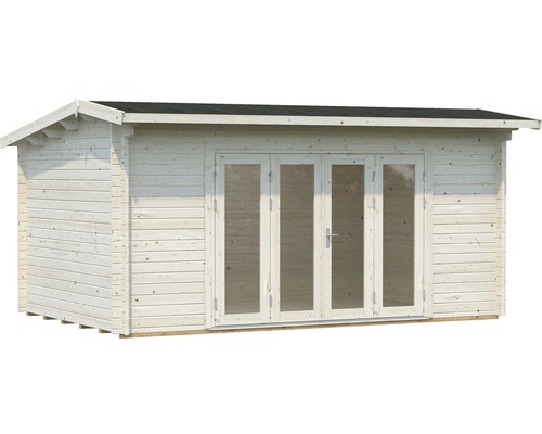 Abri de jardin en bois avec double porte et fenêtres