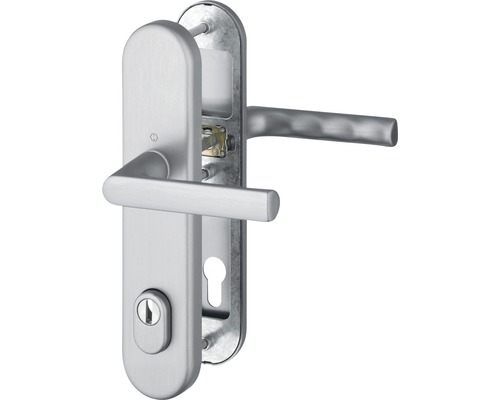 Hoppe Ferrure de protection 11759495 Hamburg 1700/3332ZA/3310 cylindre profilé distance entre les trous 92 mm acier inoxydable avec protection de cylindre