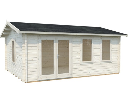 Maison de jardin en bois avec fenêtres et double porte